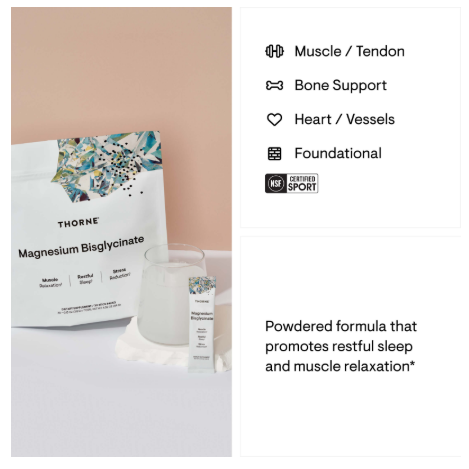 magnesium glycinate benefits, sleep support supplement, muscle relaxation recovery, stress relief supplement, cortisol balance support, magnesium for athletes, magnesium for busy lifestyle, thorne magnesium glycinate capsules, travel-friendly magnesium packets, apex pwr nutrition discount