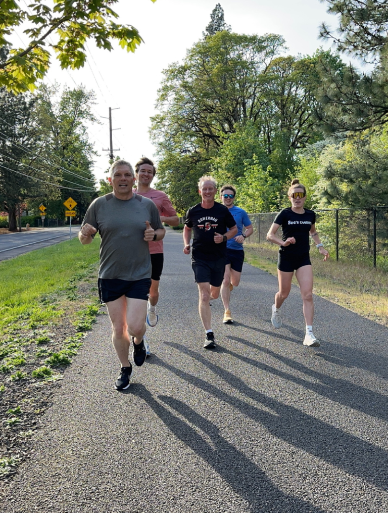 running group in Tigard Oregon, Apex PWR Run Club, weekly group runs Portland, guided run coaching Beaverton, community running club Lake Oswego, Dr. Kevin Le endurance coach, runners training together, supportive run community Portland