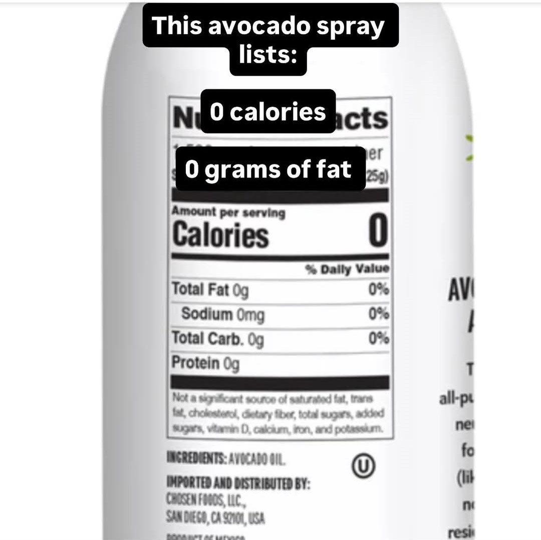 Why Cooking Spray Says 0 Calories | APEX PWR Nutrition
